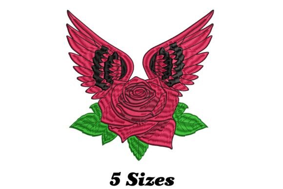 Angel Wing Rose: A Seasonal Embroidery Gem