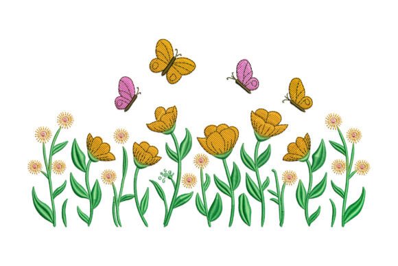 Flowers with Butterflies: A Designer’s Review for Business Embroidery