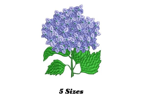 Purple Hydrangea Flower: A Versatile Embroidery Design for Small Business Branding