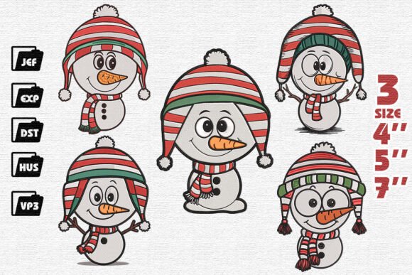 Set of 5 Snowmen Christmas Embroidery Review
