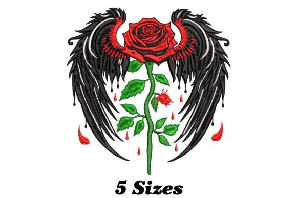 Sophisticated Rose with Gothic Wings: A Craft Fair Must-Have?